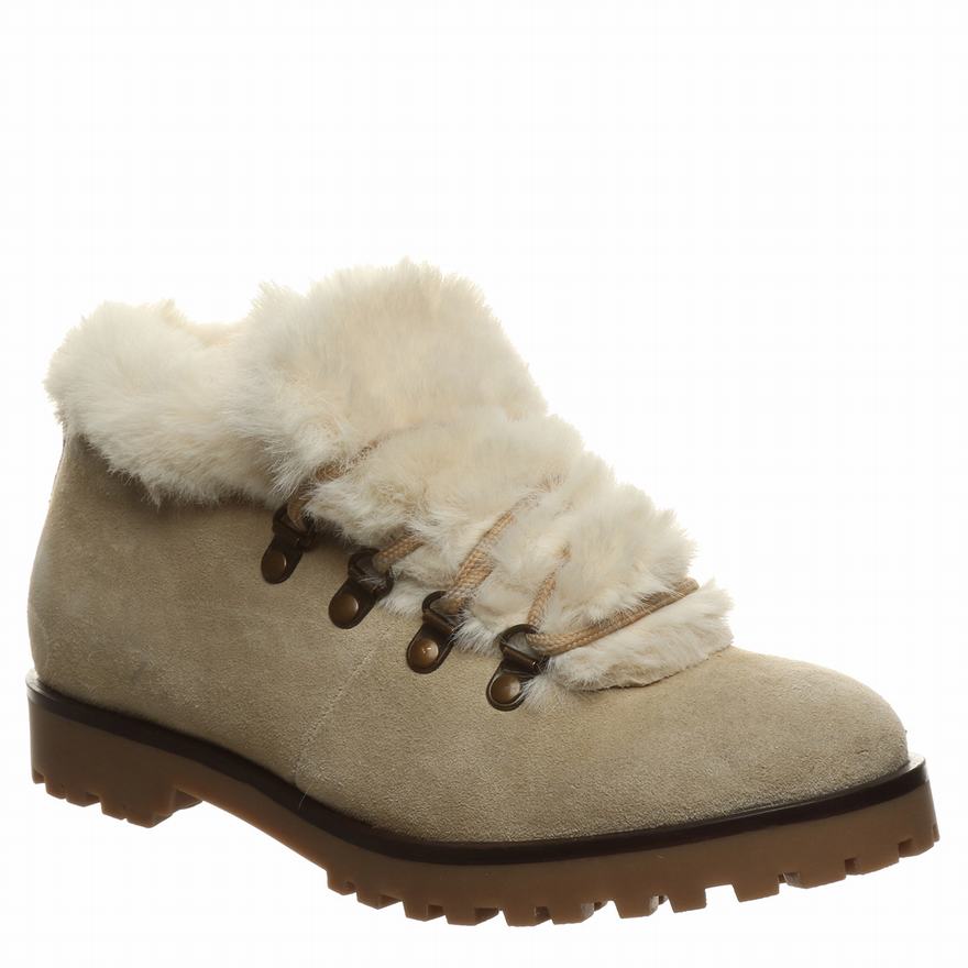 Bearpaw Vera Ankle Boots UK - Women's Boots Beige ||KRSZQU-825||